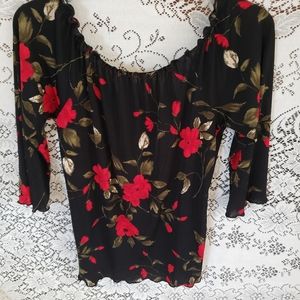 Susan Lawrence Flower Print Blouse